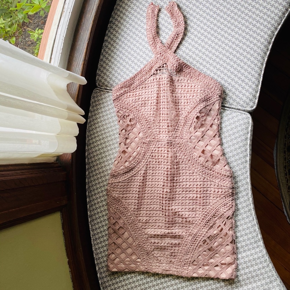 Tobi lace textured cocktail dress